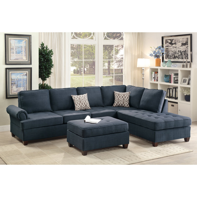 A&J Homes Studio Zoe 118" Wide Right Hand Facing Sofa & Chaise Wayfair.ca